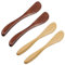POFET 4 Stück Butterstreuer aus Holz, unverzichtbare Geschirrmesser, Holzklinge für Frühstück, Käse, Marmelade (Braun + Beige)