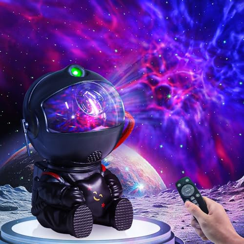 Astronaut Galaxy Projector Star Light for Kids Adult, Astronaut Light Galaxy Star Projector Night Lights Space Starry Ceiling LED Lamp for Bedroom,Gaming Room, Home, Party with Remote Control (Black)
