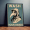 Dekomundo Toiletten Poster Wash your Hands Bild für Bad oder Gäste-WC, 60x80 cm