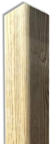Trave in legno di pino nordico da 160 cm, sezione 9x9 cm, finitura piallata, impregnato in autoclave classe IV