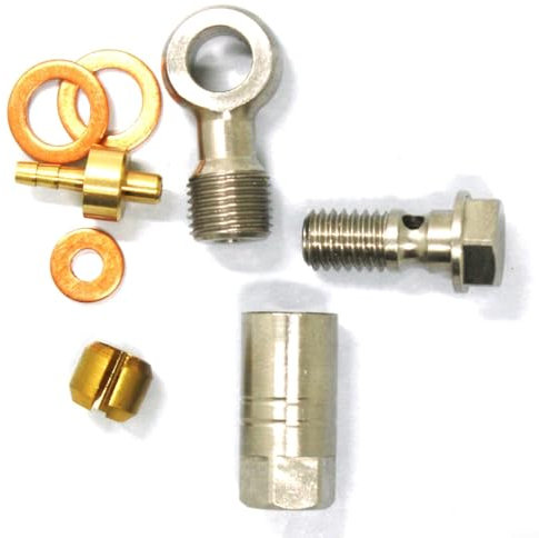 Kit de connecteur Banjo pour frein à disque hydraulique, couleur argent