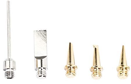 5pcs HS-1115K Gas Welding Soldering Iron Replacement Tips Gas Solder Universal Accessories Butane Soldering Tip for All Kinds of Gas Soldering Irons