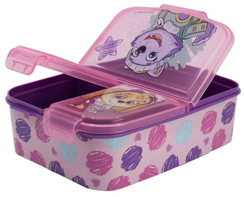 KP Pharma 74520 Multi Component Lunch Box, BPA-Free Plastic, 300 milliliters, Multicolour-Paw Patrol Girls