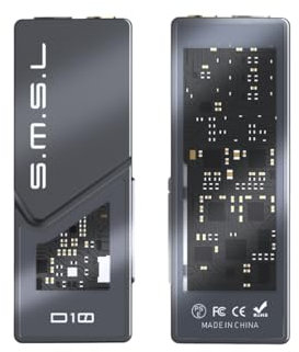 SMSL D10 Tragbarer DAC Kopfhörerverstärker, 2*CS43131 DAC Chip 32Bit/384kHz DSD256 500mW X 500mW Headphone Amp mit 3,5mm/4,4mm Ausgänge, USB DAC Verstärker für Kopfhörer/PC/Laptop/Phone (Grau)