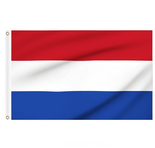 Niederlande-Flagge 1,52 x 0,92 m, große Holland-Nationalflaggen mit Messingösen für Königstag, Schulkulturtag, Party, Outdoor-Dekorationen