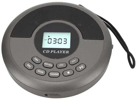 Tragbarer CD-Player mit Zwei Lautsprechern, Wiederaufladbarer Disc-Player, LCD-Display, EQ-Anpassung, Ideale Geschenkidee, für Zuhause, Auto, Reisen Im Freien