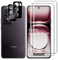 Lutree para OPPO Reno 12 Pro 5G Cristal Templado, 2+2 Piezas 3D Protector de Pantalla + Protector de Lente de Cámara (Negro), 9H HD Anti-Arañazos Vidrio Templado Sin Burbujas Película Protectora