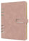 FYY Notizbuch A5 Liniert Nachfüllbar Ringbuchordner mit A5 Paper Leder Filofax Nachfüllbare Tagebuch Executive Konferenzmappe 6 Ring-buch 200 Dicke Seiten, Geschenk für Männer und Frauen,Rosa