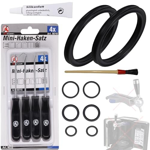 Snapworld-Kaffee Kit d'entretien XXL - Joints toriques compatibles avec la tireuse à bière Philips Perfect Draft HD3610 HD3620 HD3720 - Joints de fût et de poignée - Graisse à silicone - Jeu de