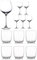 Wintem Bicchieri Acqua Vetro – Set Bicchieri 12 Pezzi con 6 Calici Vino Rosso 58 cl e 6 Bicchieri Vetro 27 cl