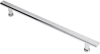 QHLMLL Shower Glass Door Handle for Bathroom,Suspolished Chrome Finish Single-Sided Shower Door Handle/600Mm