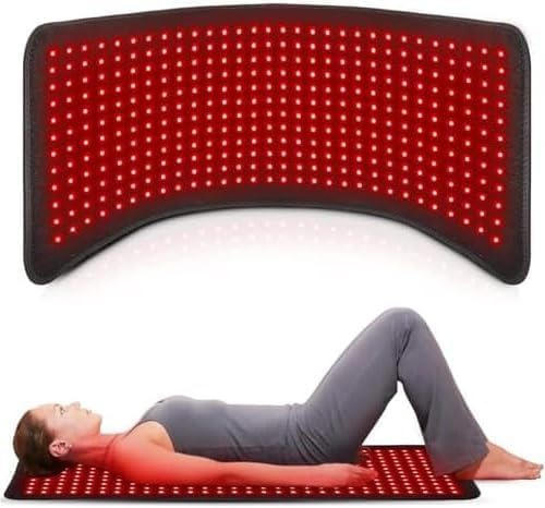 Thérapie Infrarouge Lumière Rouge tapis,80x30cm Lampe Infrarouge Chauffante 660 et 850 nm Appareil de luminothérapie Rouge, Red Light Therapy, Lampe Luminothérapie Soulager les Maux de Dos