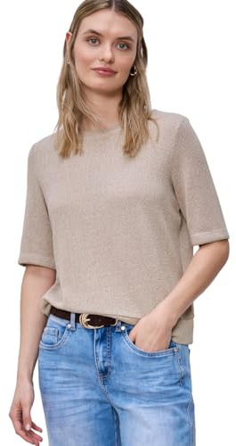 Damen Kurzarm Shirt im schimmernden Look