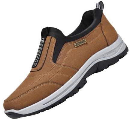 Men's Waterproof Slip On Shoes Summer Outdoor Hiking Trainers Wide Fit Durable Upper Orhtopendic Sneakers Non Slip Sole Comfortable Loafers for Fishing and Gardening