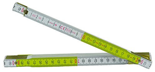 Meterstab 2,0 m weiss/gelb