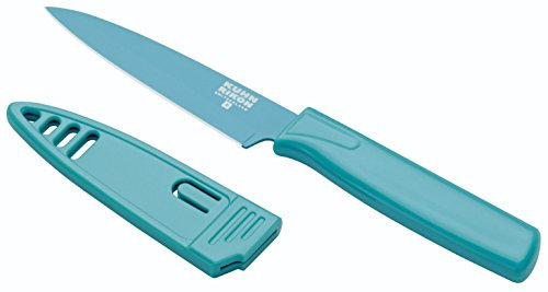 Kuhn Rikon Rüstmesser Colori 1, Edelstahl, Aqua blau, 19.5 x 3 x 1.2 cm