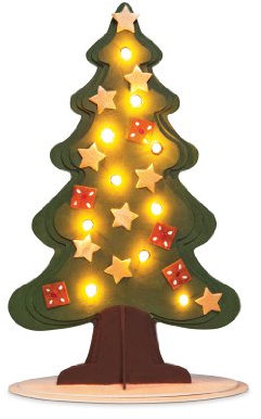 Pebaro 845 Holzbausatz Tannenbaum, 3D Puzzle, Modellbausatz, Basteln mit Holz, Holzpuzzle, Bastelset, vorgestanzte Holzplatte, ausbrechen, zusammenstecken, fertig, Geschenkidee, Weihnachtsdeko