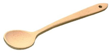 Panetta Casalinghi Rotonda Cucchiaio di Legno, Legno, Beige, 30 x 30 x 30 cm