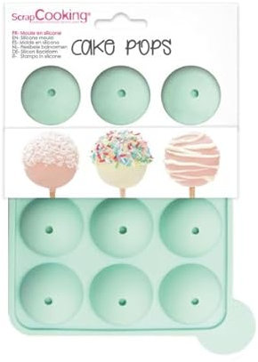 ScrapCooking 3171 Cake Pops Backform Silikon Rosa 21,5 x 12,5 x 4 cm