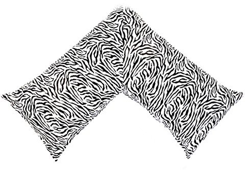 TAOSON Neue Silky Soft Satin V-förmige/Tri/Boomerang Standard Kissenbezug mehrere Farben 73x73+35cm Zebra