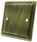 AET VAB1GBP Victorian Antique Brass Single Electrical Blanking Plate 1-Gang, 240 V