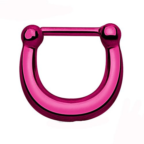 Les Plaisirs de Stella Piercing Septum (Nez) en Acier Chirurgical 316L - Violet