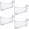Azar Displays 250025 Lot de 4 dossiers muraux transparents à poche unique avec support mural