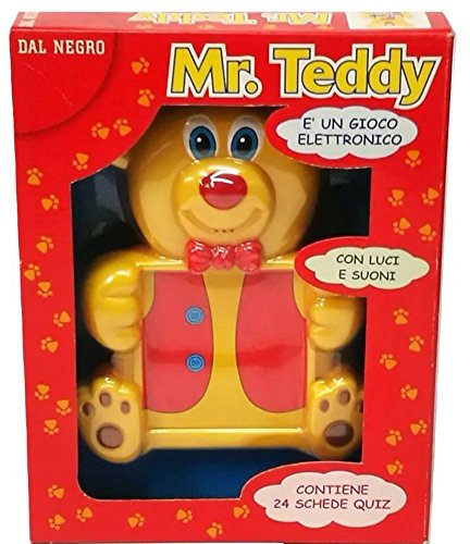 dal negro 53603 mr Teddy Jeu Quiz contient 24 cartes à partir de 4 ans, 2 piles type A de 1,5 V non incluses.