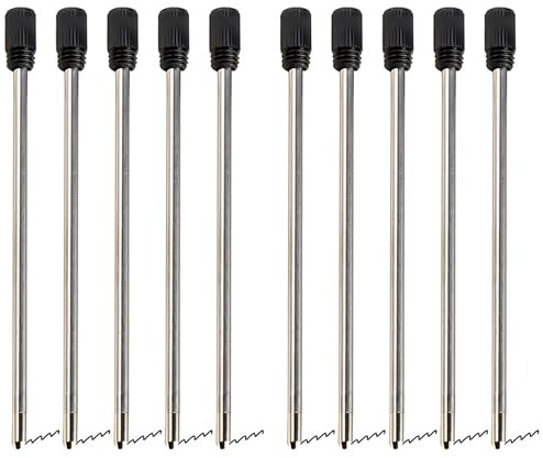 YUEMING 20 Stück Kugelschreiber Minen Ersatz Kugelschreiber Refills Glatte Schreiben Kugelschreiber Nachfüllung für Diamant Kristall Stylus Stifte(schwarz)