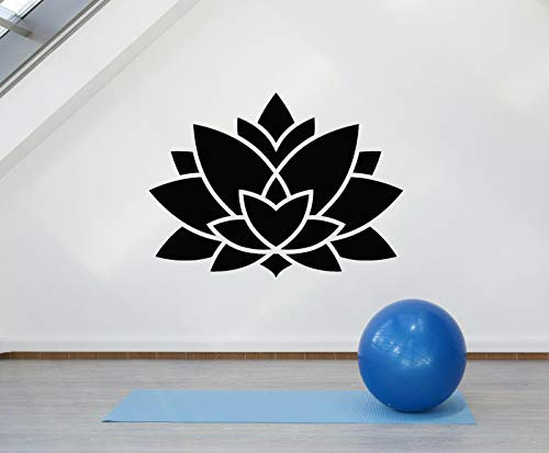 myrockshirt Wandtattoo Aufkleber Lotus Abstrakt Blumen-Natur-Yoga Studio für alle glatten Flächen UV&Waschanlagenfest Auto