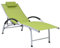 vidaXL Sonnenliege mit Kissen Gartenliege Strandliege Freizeitliege Gartenmöbel Liege Relaxliege Liegestuhl Aluminium Textilene Grün