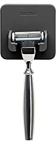 Tooletries - The Mason Razor Holder - Secure & Safe, Silicone Toiletry Organiser, Shower & Bathroom Accessory - Features Silicone-Grip Technology, Removable & Reusable - Charcoal