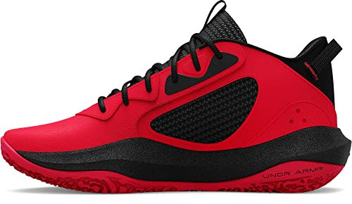 Under Armour Unisex Grade School Ua Lockdown 6 Basketball Shoes Court Performancence, Red, 38.5 EU