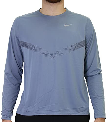 Nike Herren Df Rdvn RIS 365 Fls Langarmshirt, Ashen Slate/Reflective Silv, L