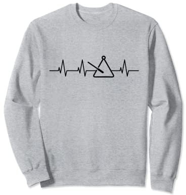 Triangelspieler Herzschlag Triangel Design für Trianglisten Sweatshirt