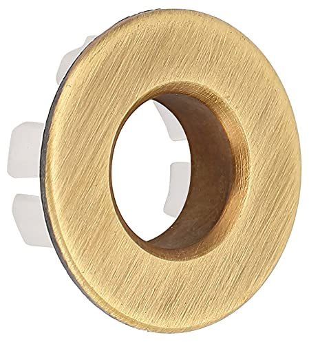 Tocador de Baño Lavabo Embellecedor Cubierta de Desbordamiento Inserto Redondo en Las Tapas de los Orificios Anillo Circular Cubierta de Desbordamiento de la Bañera Frotada con Aceite Anillo(Bronce)
