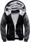 LLdress Ragazzi Giacca in Pile Cappuccio Cerniera Bambini Felpa con Maglione Caldo Calda Inverno Sudore Fodera in Pile Autunnale Pullover Ourdoor(Grigio Nero XL)
