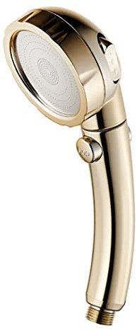 Abcsea 1 Pcs pommeau de douche de salle de bain, ABS Pommeau de Douche Haute Pression, Pommeau de Douche Economie Deau, Or