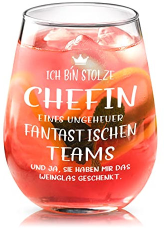 Joymaking Ich bin stolze Chefin eines ungeheuer fantastischen Team - Beste Chef Personalisierte Team Dankeschön Geschenke für Chef zum Weihnachten Geburtstag