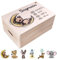 Creative Deco Erinnerungsbox Baby Personalisiert mit Namen | 30 x 20 x 14 cm | Individuelle Erinnerungskiste Geschenk zur Geburt für Mädchen und Jungen | Holzkiste mit Deckel | Farbdruck