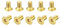 sourcing map Flat Head Socket Cap Screws, M2.5-0.45 x 5mm Brass Inner Hex Drive Fasteners Bolts 24Pcs
