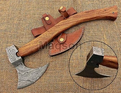 Damast Axt Damast Axt unglaublich schöner Klingen Maserung MAQ2617