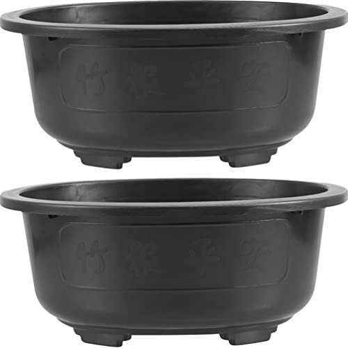 Vaguelly 2 Macetas De Entrenamiento Para Bonsai 17 Macetas Para Plantas Bonsai En Jardinera De Plástico Con Agujero De Drenaje De Flores Para Vivero Jardín Balcón