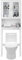 LIFEZEAL Meuble de Toilette WC Rangement avec 2 Portes en Verre Dépoli, Meuble de Rangement pour Salle de Bain avec Étagère Réglable, 58x 18,5 x 170 CM, Blanc