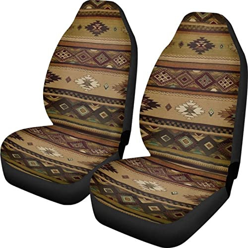 Belidome Azteken-Tribal-Autositzbezüge, komplettes Set, universelle Autodekoration, 2 Stück