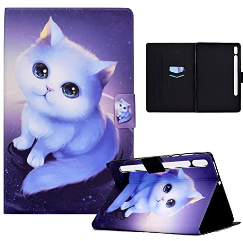 CASAFUNY Custodia per Samsung Galaxy Tab S8 2022/Samsung Galaxy Tab S7 2020 11 Pollici Custodia Protettiva Magnetica Cover con TPU Copertura per SM-T870/SM-T875/SM-X700/SM-X706, Gatti