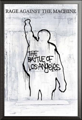 Rage Against The Machine - The Battle for Los Angeles - Poster Druck - Größe 61x91,5 cm + Wechselrahmen, Shinsuke® Maxi Aluminium schwarz