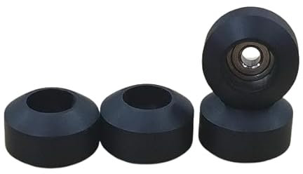 Leefai Pro Fingerboard Wheels (Rollen) - 75d Urethane Handmade Mini Finger Skateboard Wheel (Räder)-Measure 7.5 * 4.5mm (Black)