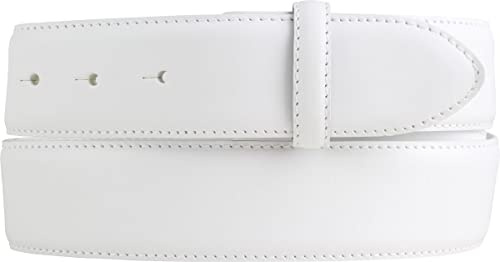 BELTINGER Wechselgürtel aus Vollrindleder mit Naht 4 cm ohne Schnalle | Weicher Druckknopf-Gürtel für Damen Herren 40mm | Jeans-Gürtel mit feiner Struktur