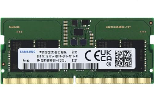 Samsung M425R1GB4BB0-CQK - Memoria RAM 8GB para Ordenador Portátil, Tarjeta RAM DDR5, 4800 MHz, PC5-38400, SODIMM, 1Rx16, CL40, 1,1 V